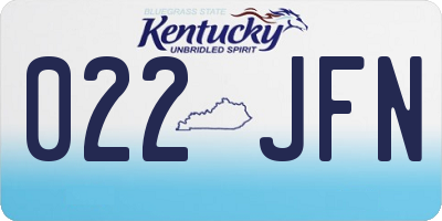 KY license plate 022JFN