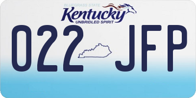 KY license plate 022JFP