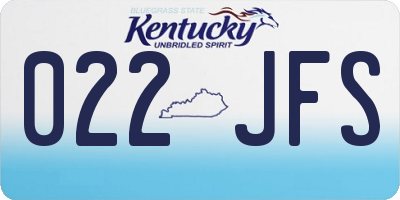 KY license plate 022JFS