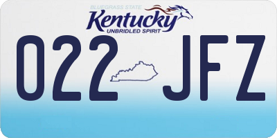 KY license plate 022JFZ