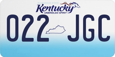 KY license plate 022JGC