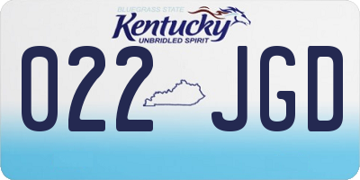 KY license plate 022JGD