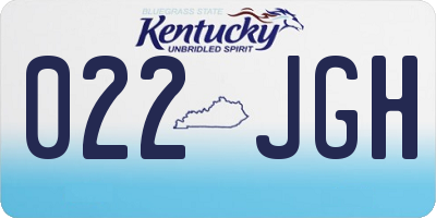 KY license plate 022JGH