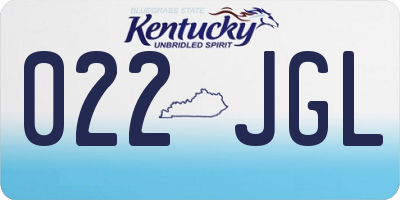 KY license plate 022JGL