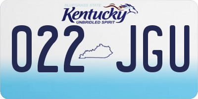 KY license plate 022JGU