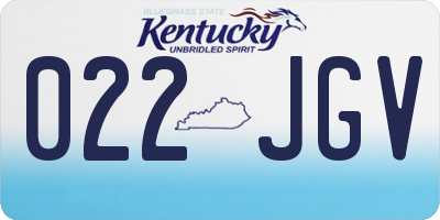KY license plate 022JGV
