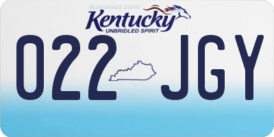 KY license plate 022JGY