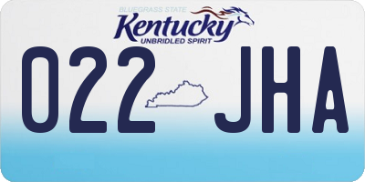 KY license plate 022JHA