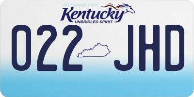 KY license plate 022JHD