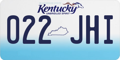 KY license plate 022JHI