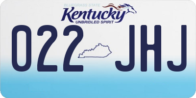 KY license plate 022JHJ
