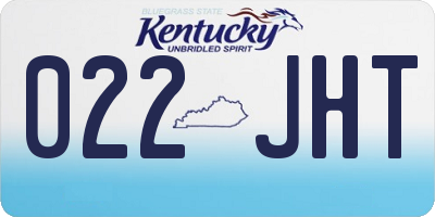 KY license plate 022JHT