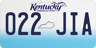 KY license plate 022JIA