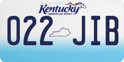 KY license plate 022JIB