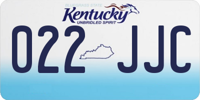 KY license plate 022JJC