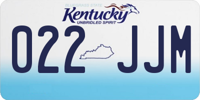 KY license plate 022JJM