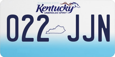 KY license plate 022JJN