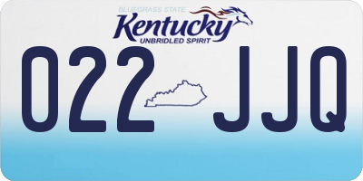 KY license plate 022JJQ
