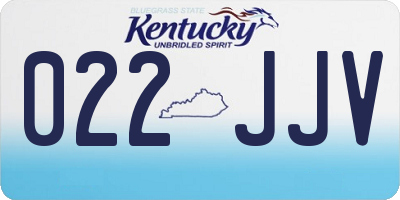 KY license plate 022JJV