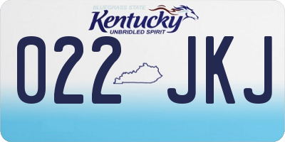 KY license plate 022JKJ