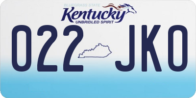 KY license plate 022JKO