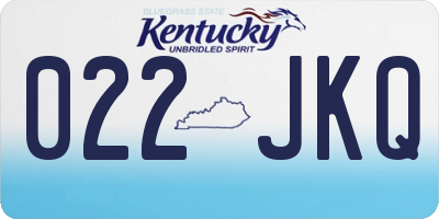 KY license plate 022JKQ