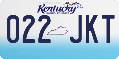 KY license plate 022JKT