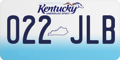 KY license plate 022JLB