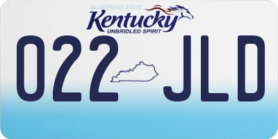 KY license plate 022JLD