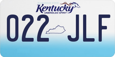 KY license plate 022JLF