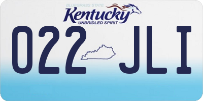KY license plate 022JLI
