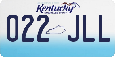 KY license plate 022JLL