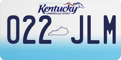 KY license plate 022JLM