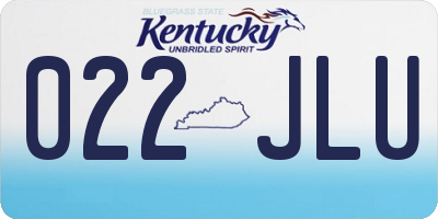 KY license plate 022JLU