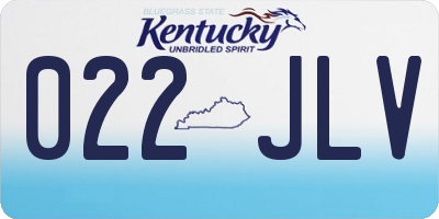 KY license plate 022JLV