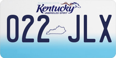 KY license plate 022JLX