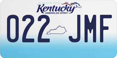 KY license plate 022JMF