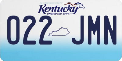 KY license plate 022JMN