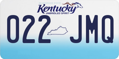 KY license plate 022JMQ