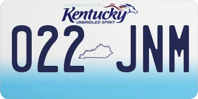 KY license plate 022JNM