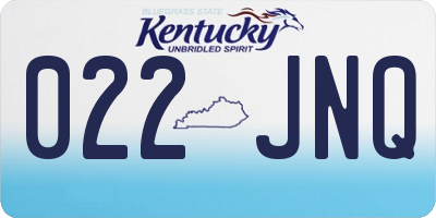 KY license plate 022JNQ