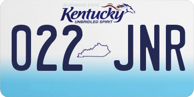 KY license plate 022JNR