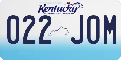 KY license plate 022JOM