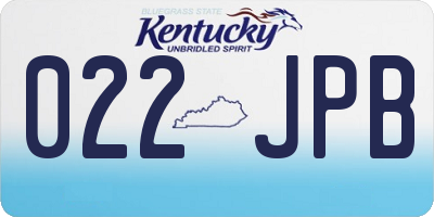 KY license plate 022JPB