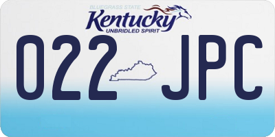 KY license plate 022JPC