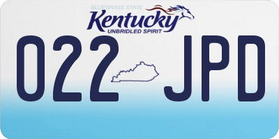 KY license plate 022JPD