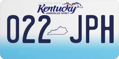 KY license plate 022JPH