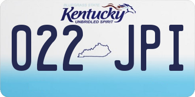 KY license plate 022JPI