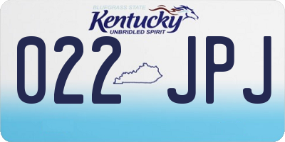 KY license plate 022JPJ