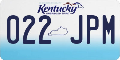 KY license plate 022JPM